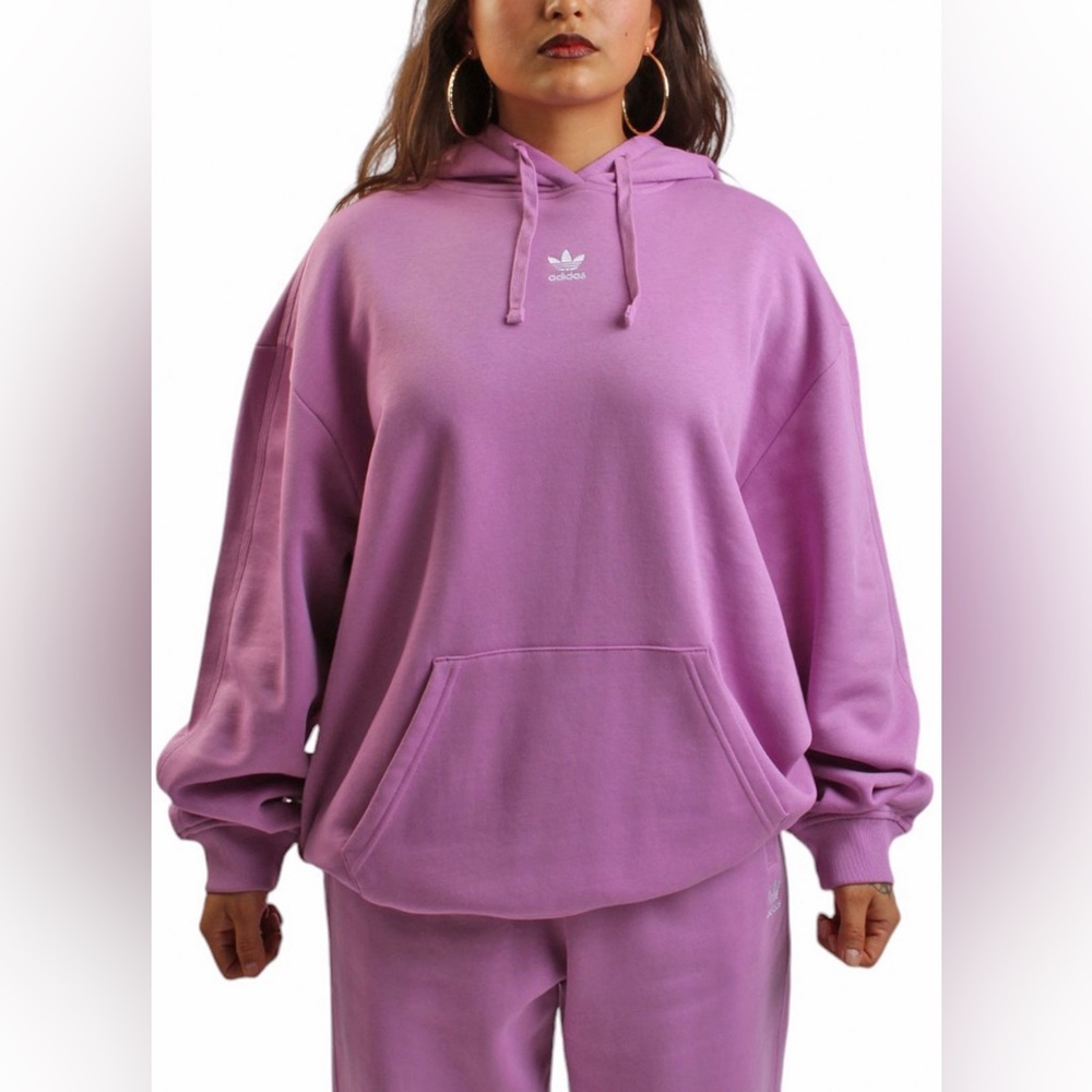 Adidas Women’s Sportswear Essentials Oversized Pink Fleece Hoodie XS-M
